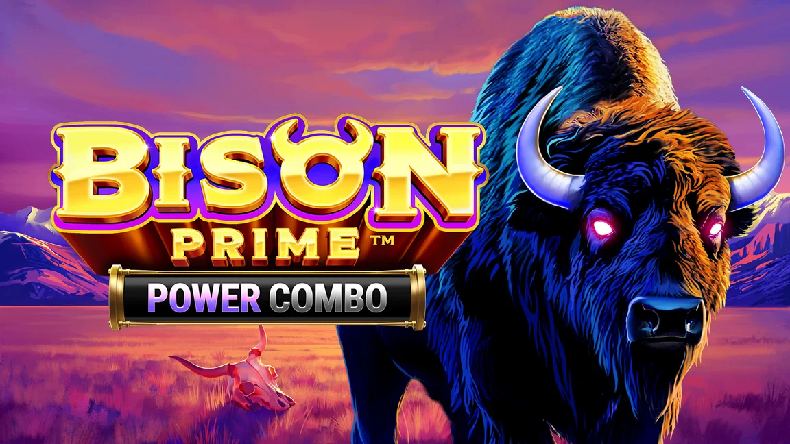 The promotional header for Bison Prime Power Combo™, an online slot game on Betty.ca.