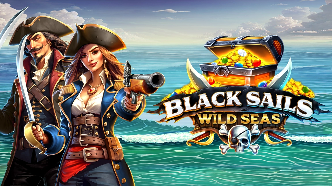 The promotional header for Black Sails Wild Seas™, an online slot game on Betty.ca.