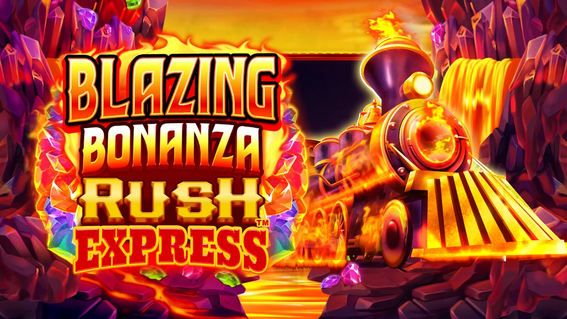 The promotional header for Blazing Bonanza Rush Express™, an online slot game on Betty.ca.