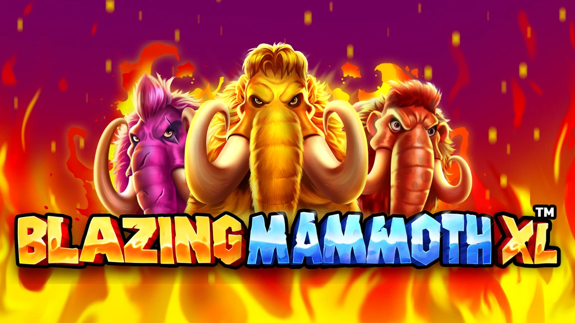 The promotional header for Blazing Mammoth XL™, an online slot game on Betty.ca.