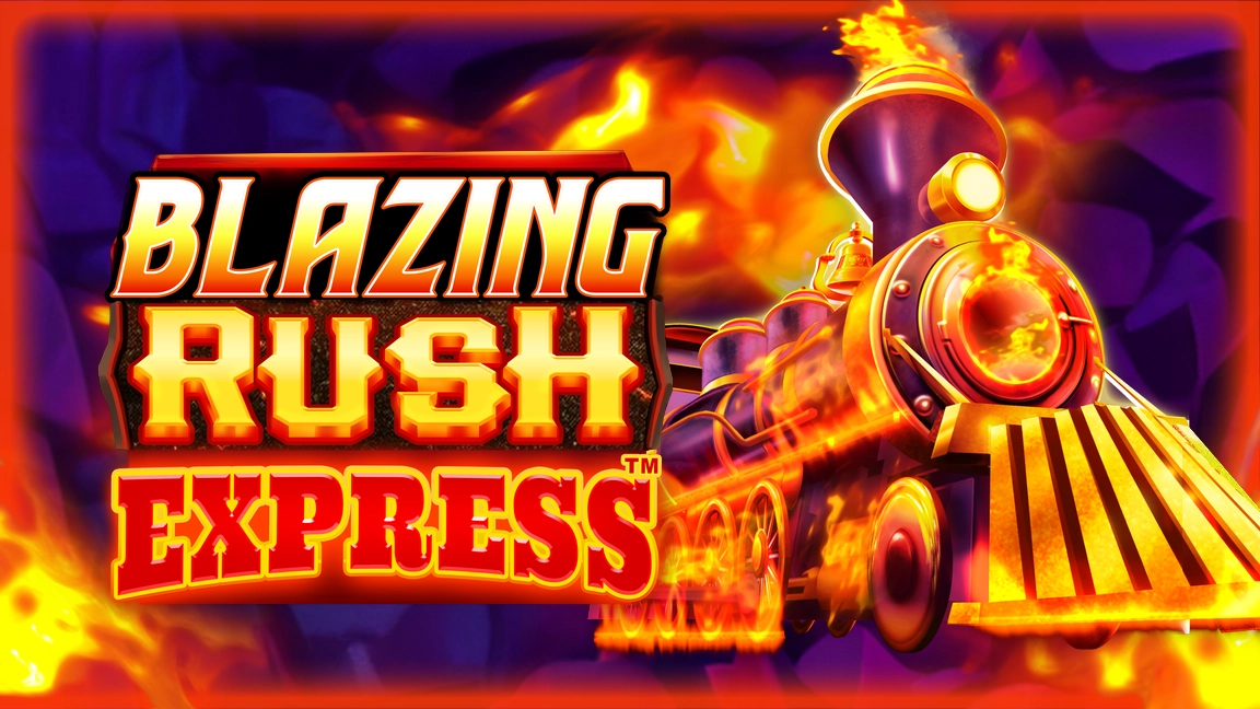 The promotional header for Blazing Rush Express™, an online slot game on Betty.ca.