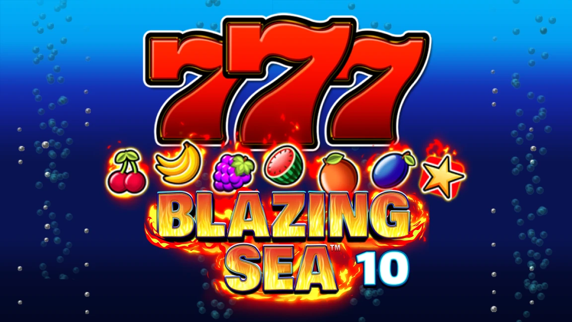 The promotional header for Blazing Sea 10 ™, an online slot game on Betty.ca.