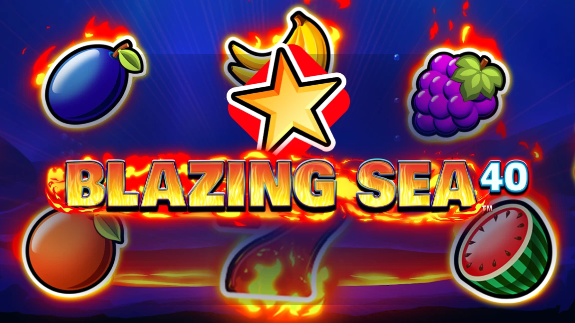The promotional header for Blazing Sea 40 ™, an online slot game on Betty.ca.