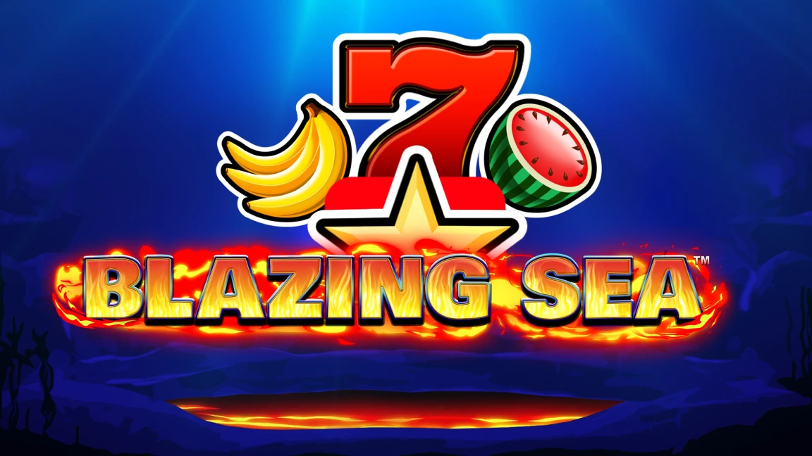 The promotional header for Blazing Sea ™, an online slot game on Betty.ca.