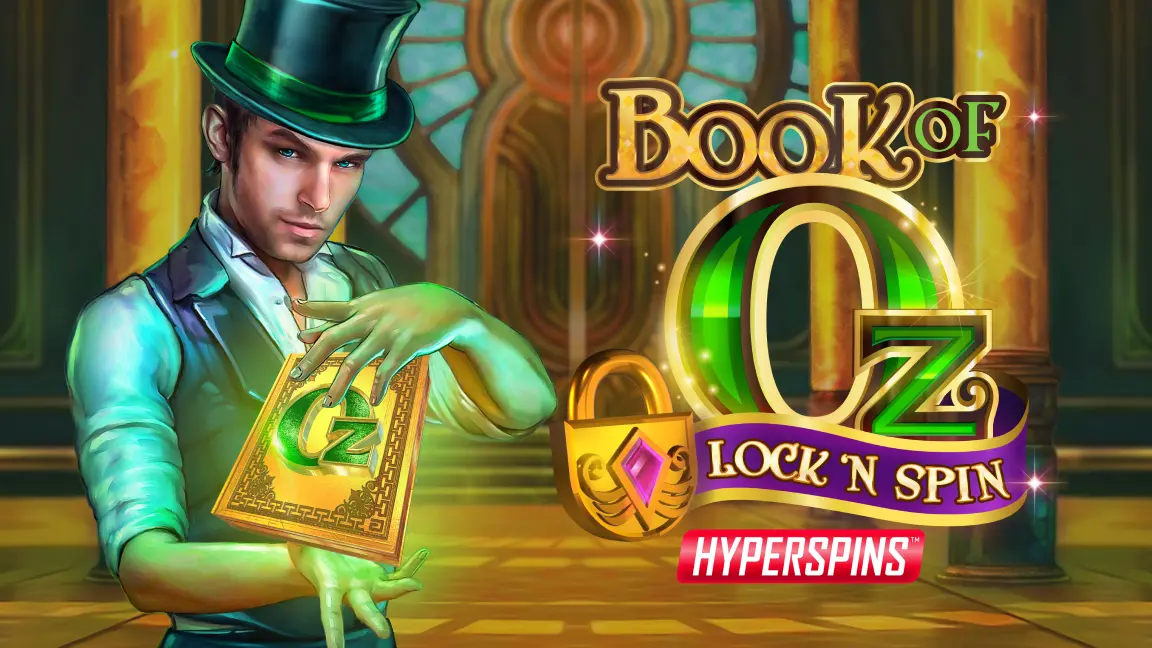 The promotional header for Book of Oz Lock N Spin, an online slot game on Betty.ca.