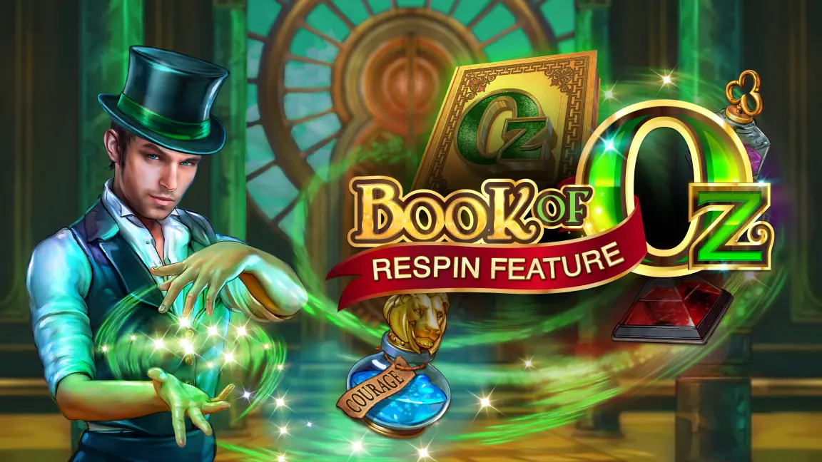 The promotional header for Book of Oz, an online slot game on Betty.ca.