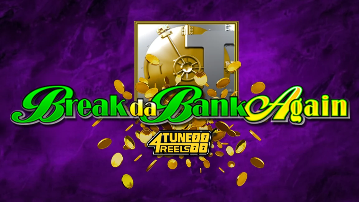 The promotional header for Break Da Bank Again 4Tune Reels, an online slot game on Betty.ca.