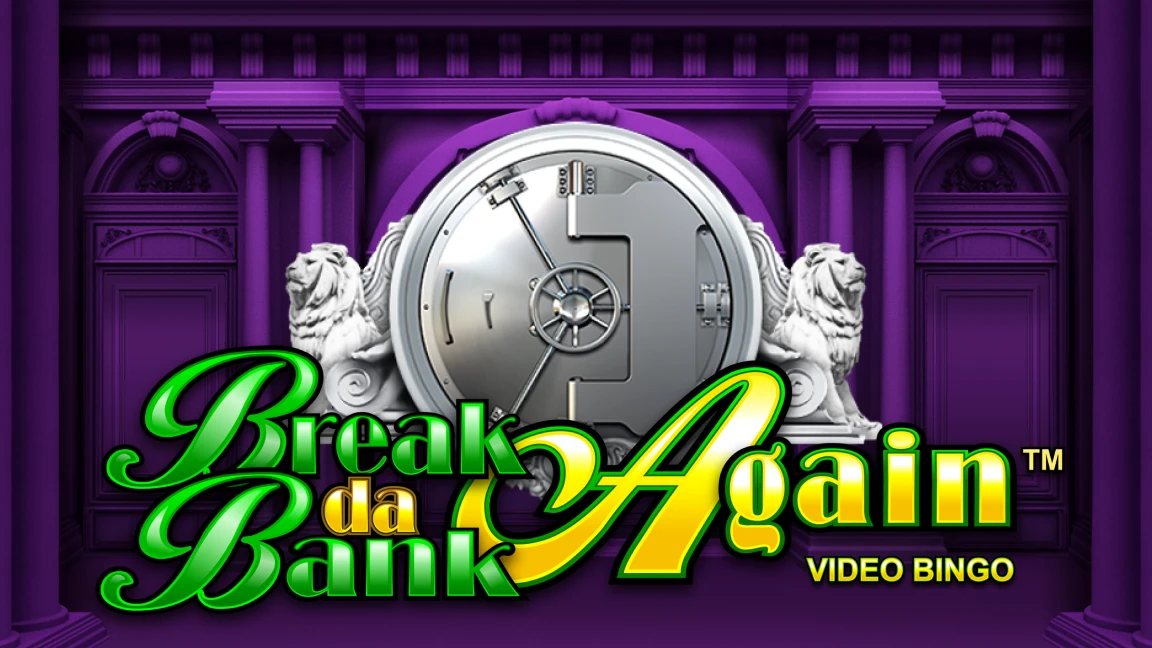 The promotional header for Break da Bank Again Video Bingo, an online slot game on Betty.ca.