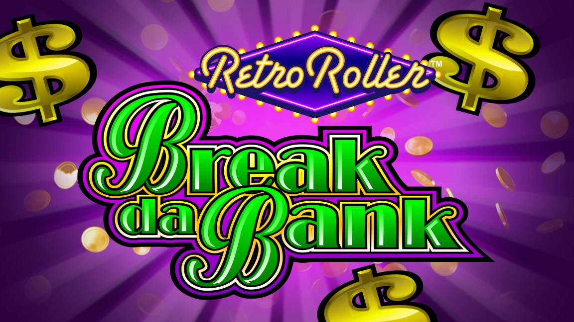 The promotional header for Break da Bank Retro Roller™, an online slot game on Betty.ca.