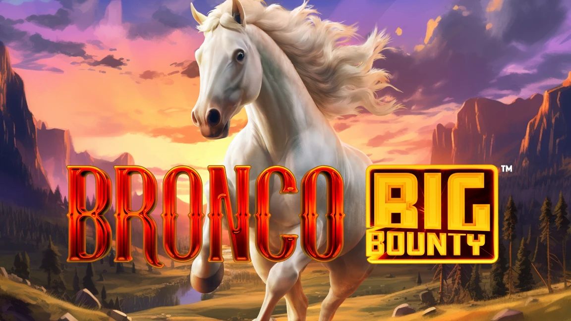 The promotional header for Bronco Big Bounty™, an online slot game on Betty.ca.