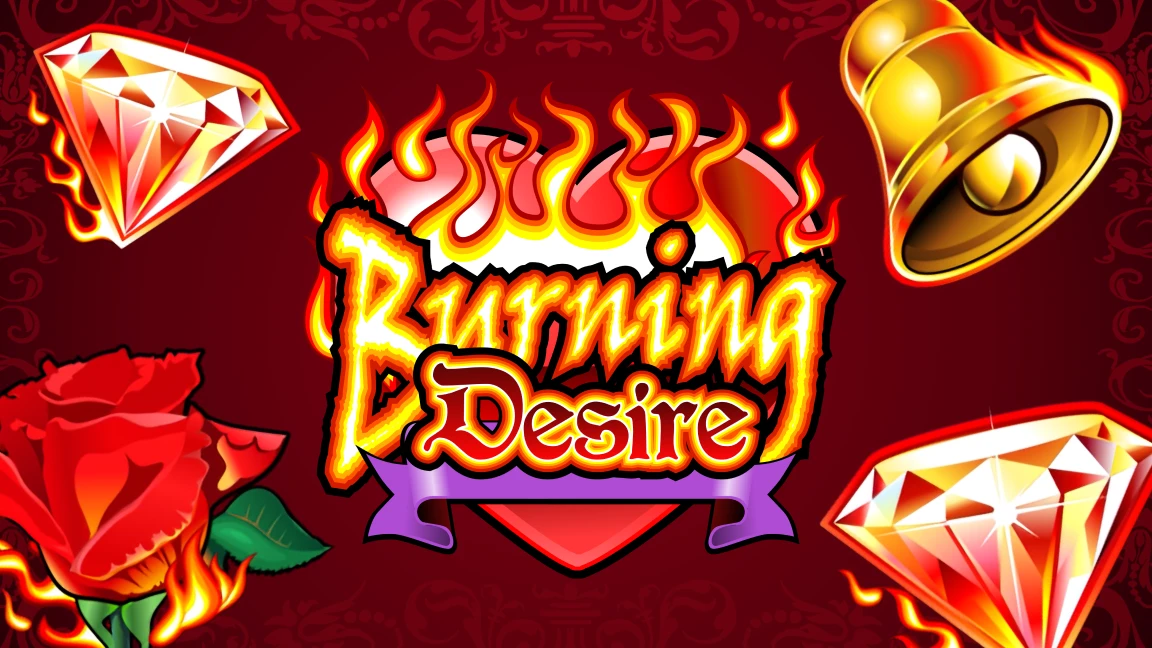 The promotional header for Burning Desire, an online slot game on Betty.ca.