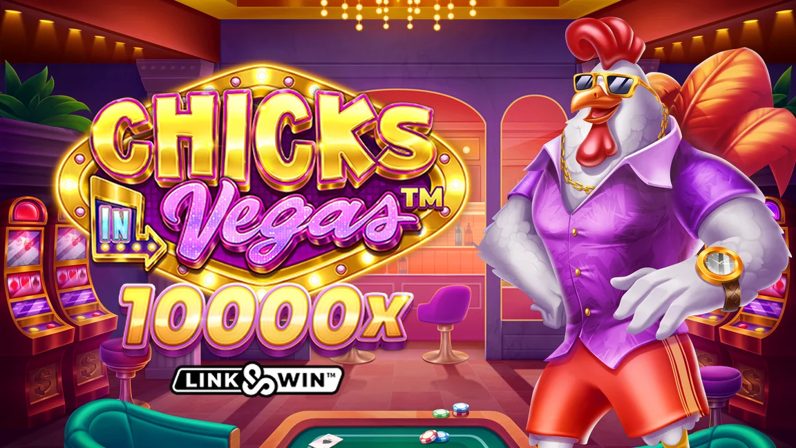 The promotional header for Chicks in Vegas™, an online slot game on Betty.ca.