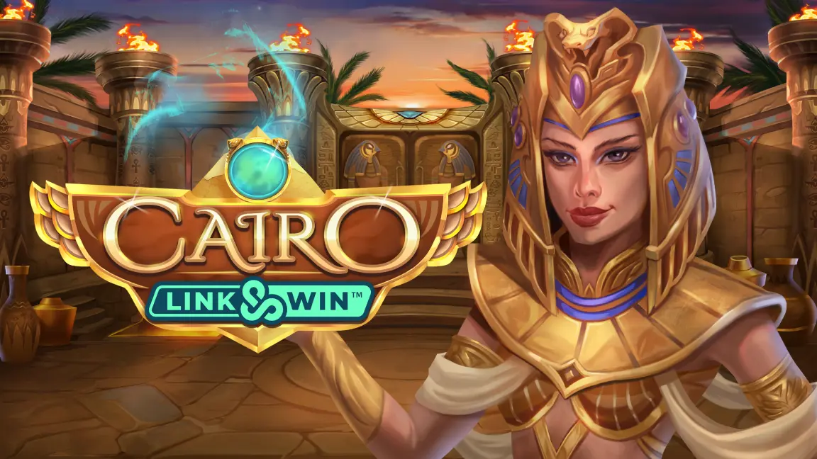 The promotional header for Cairo Link&Win™, an online slot game on Betty.ca.