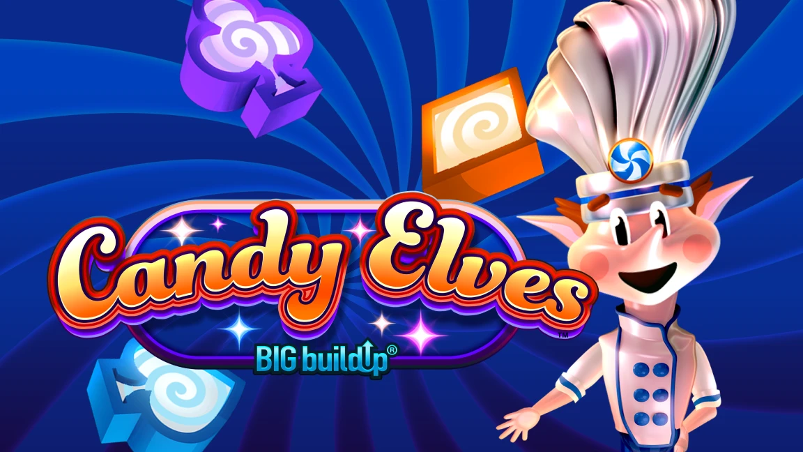 The promotional header for Candy Elves™, an online slot game on Betty.ca.