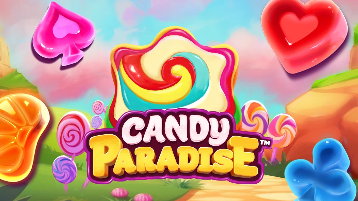 The promotional header for Candy Paradise™, an online slot game on Betty.ca.