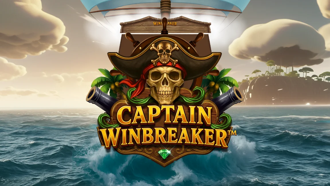 The promotional header for Captain Winbreaker™, an online slot game on Betty.ca.
