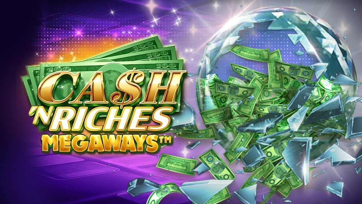 The promotional header for Cash 'N Riches Megaways™, an online slot game on Betty.ca.