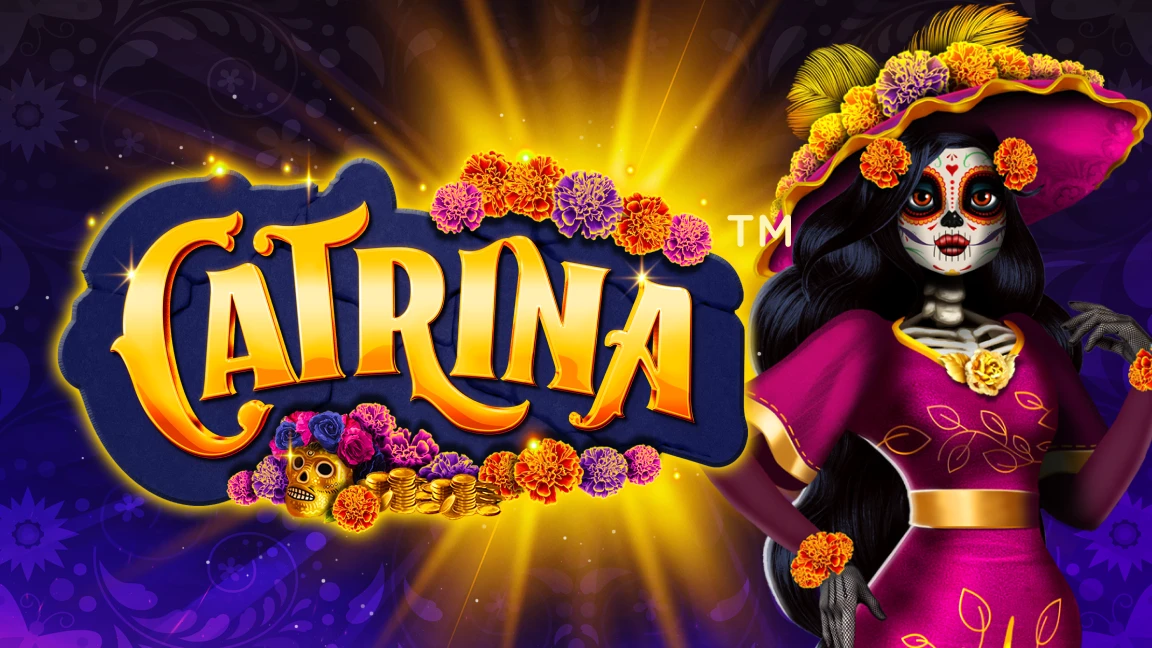 The promotional header for Catrina, an online slot game on Betty.ca.