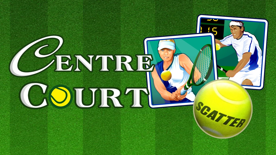 The promotional header for Centre Court, an online slot game on Betty.ca.