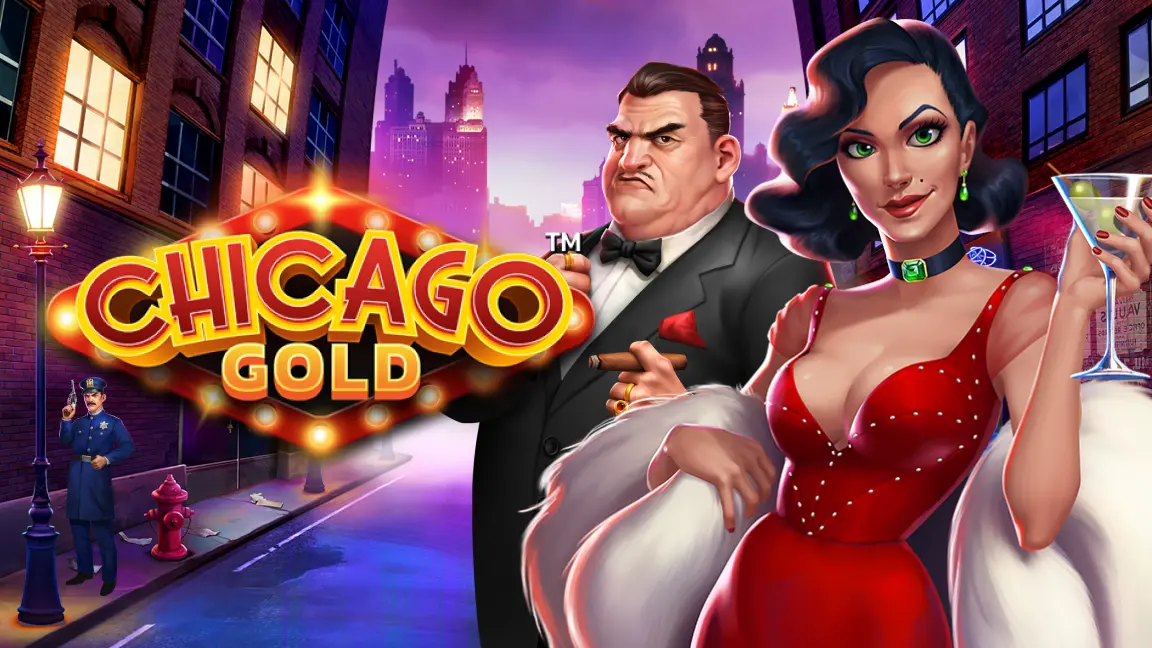 The promotional header for Chicago Gold, an online slot game on Betty.ca.