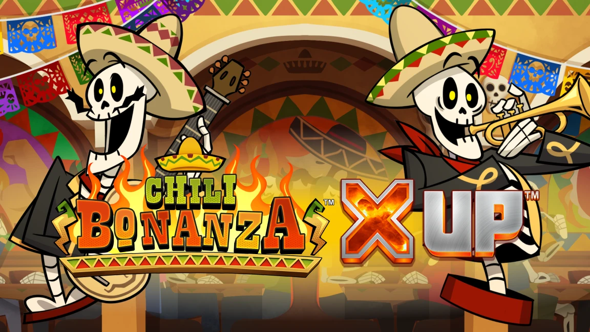 The promotional header for Chili Bonanza™ X UP™, an online slot game on Betty.ca.