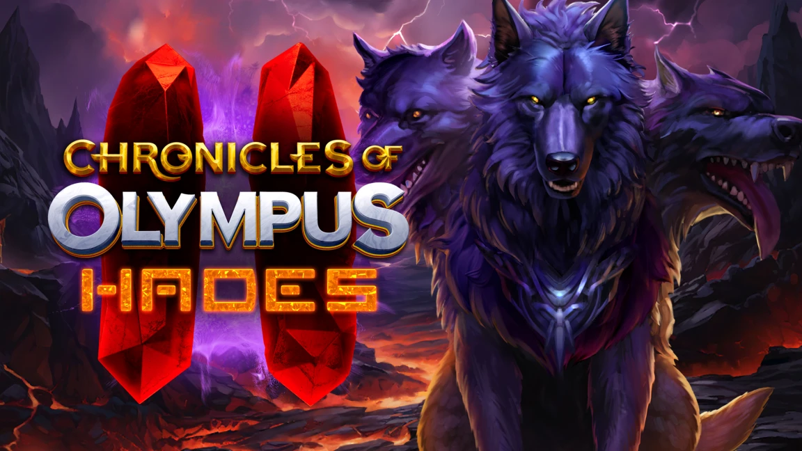 The promotional header for Chronicles of Olympus II - Hades™, an online slot game on Betty.ca.