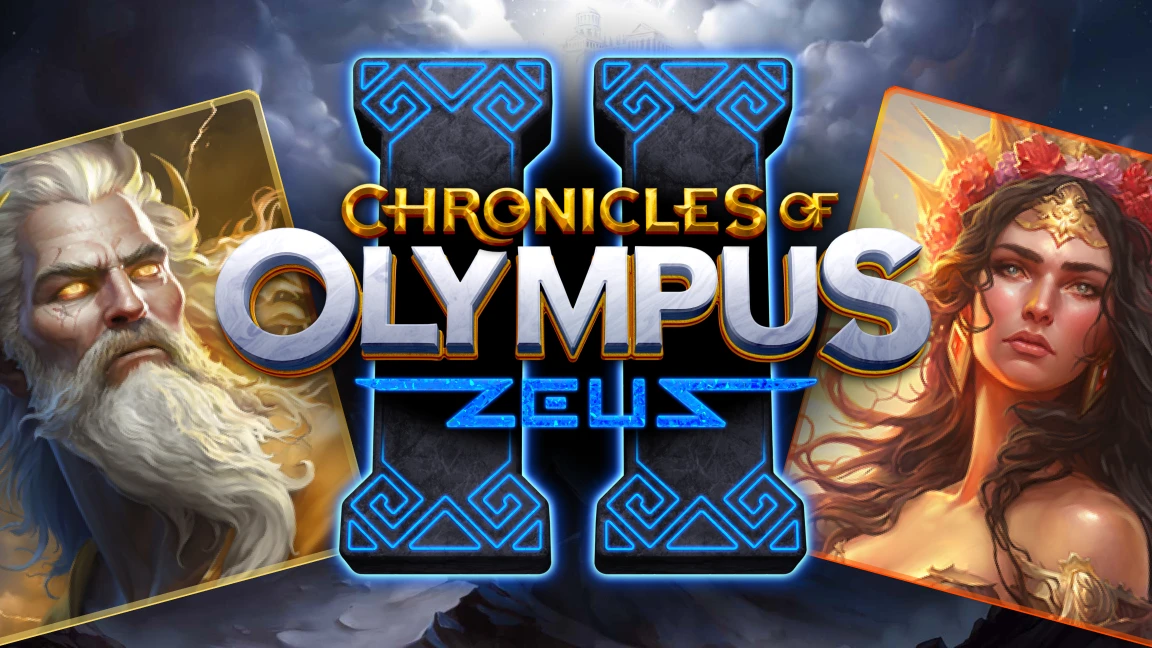 The promotional header for Chronicles of Olympus II - Zeus, an online slot game on Betty.ca.