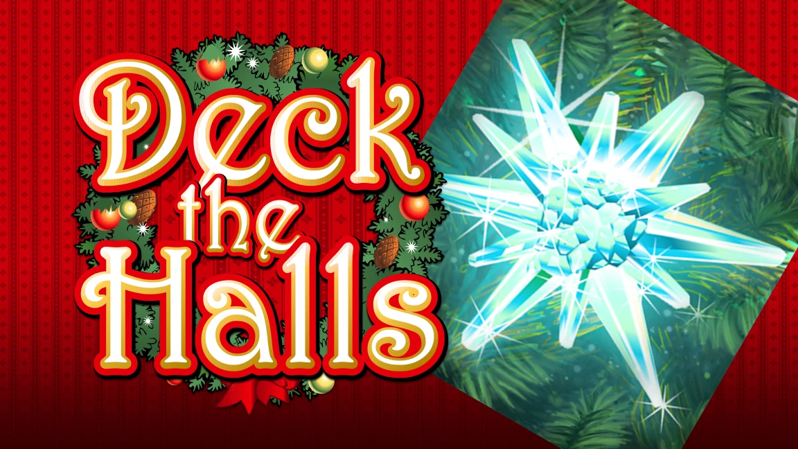 The promotional header for Deck the Halls, an online slot game on Betty.ca.
