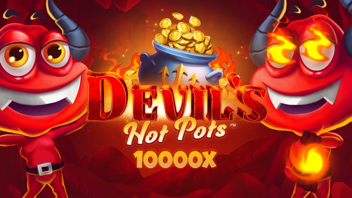 The promotional header for DEVIL'S HOT POTS™, an online slot game on Betty.ca.