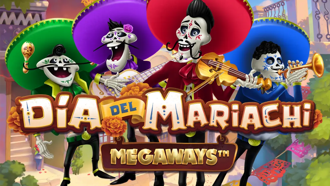 The promotional header for Dia del Mariachi MEGAWAYS™, an online slot game on Betty.ca.