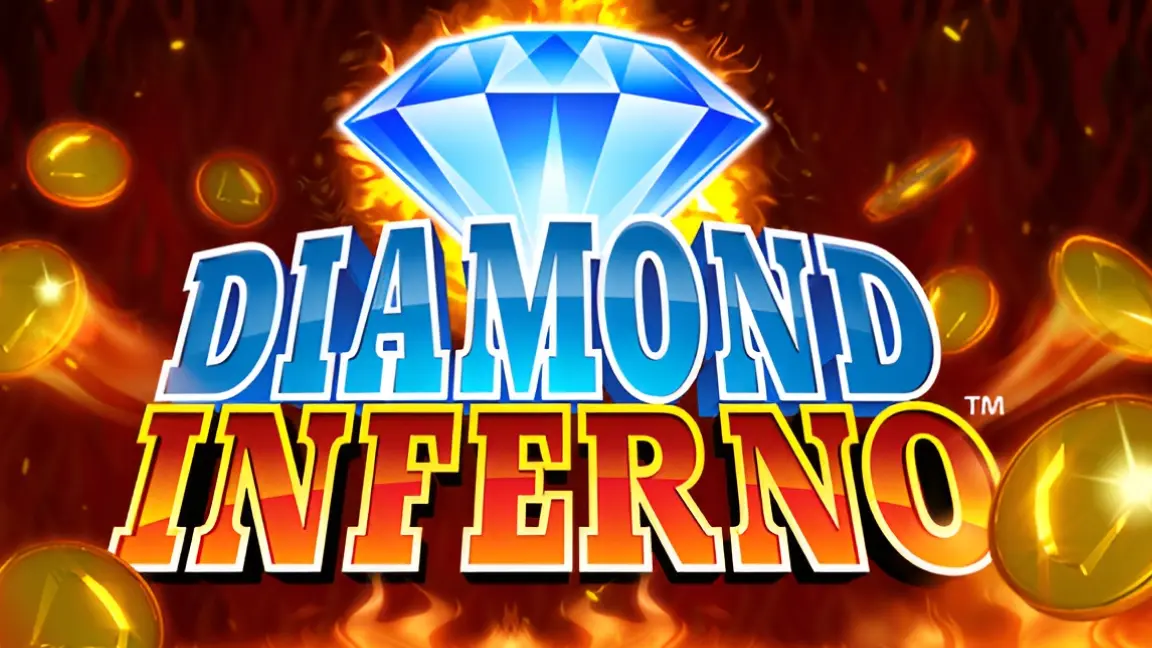 The promotional header for Diamond Inferno, an online slot game on Betty.ca.