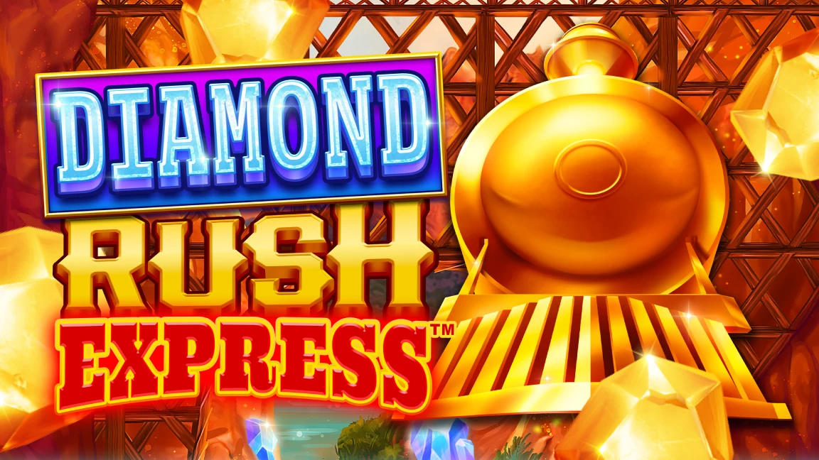 The promotional header for Diamond Rush Express™, an online slot game on Betty.ca.