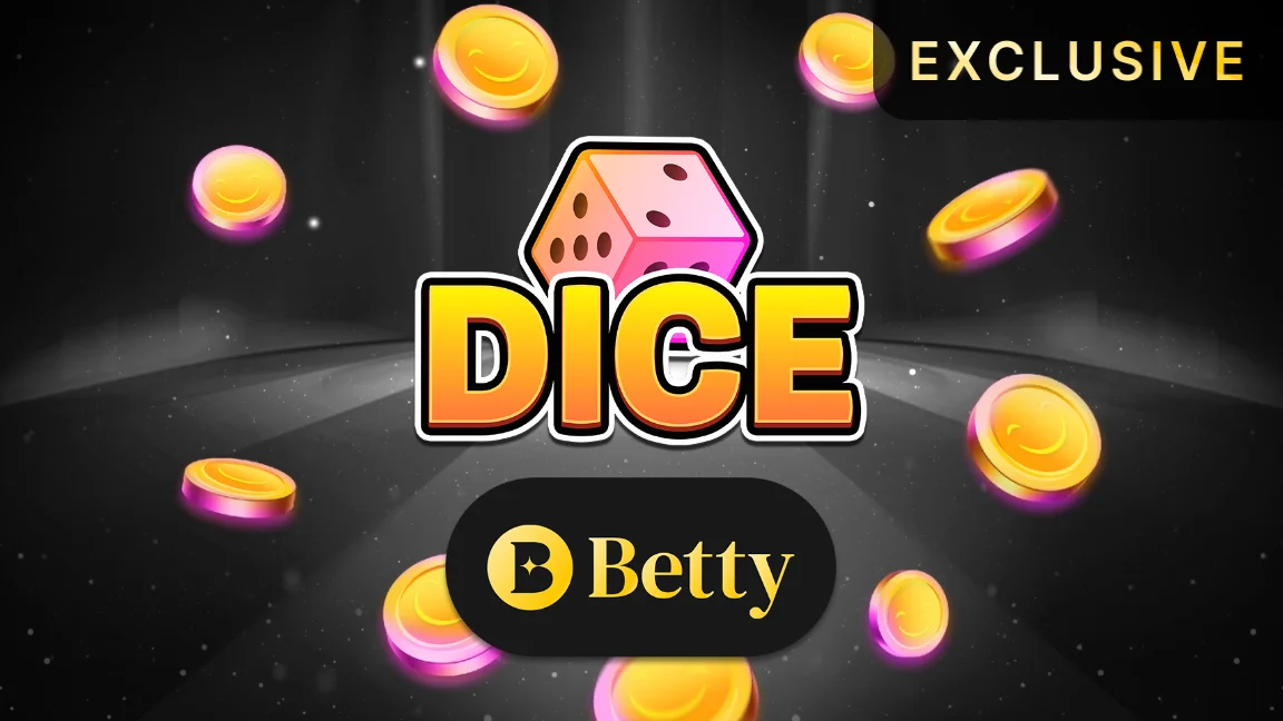The promotional header for Betty Dice - Originals, an online slot game on Betty.ca.