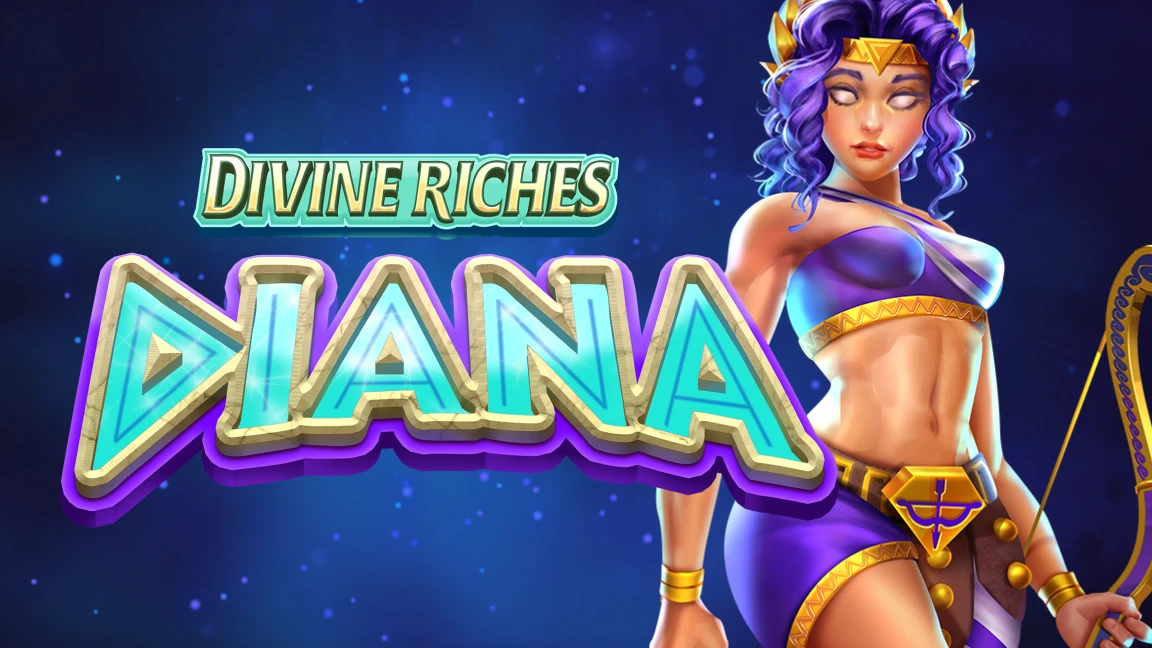 The promotional header for Divine Riches Diana, an online slot game on Betty.ca.