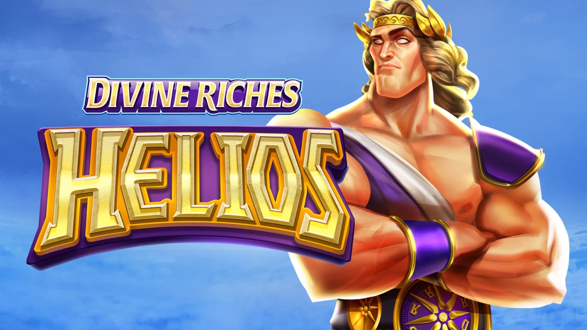The promotional header for Divine Riches Helios, an online slot game on Betty.ca.