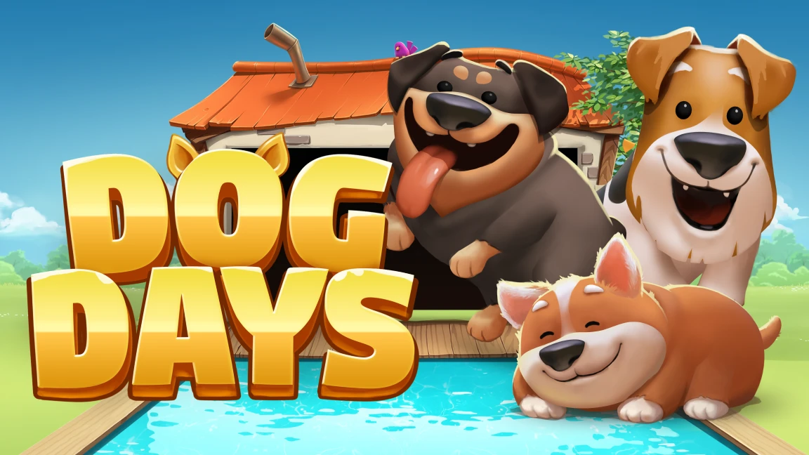 The promotional header for Dog Days, an online slot game on Betty.ca.