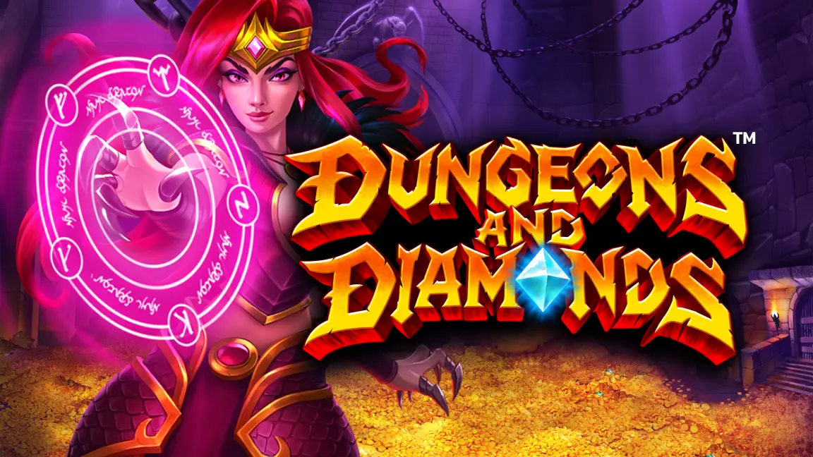 The promotional header for Dungeons and Diamonds™, an online slot game on Betty.ca.