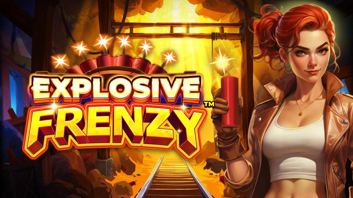 The promotional header for Explosive Frenzy, an online slot game on Betty.ca.