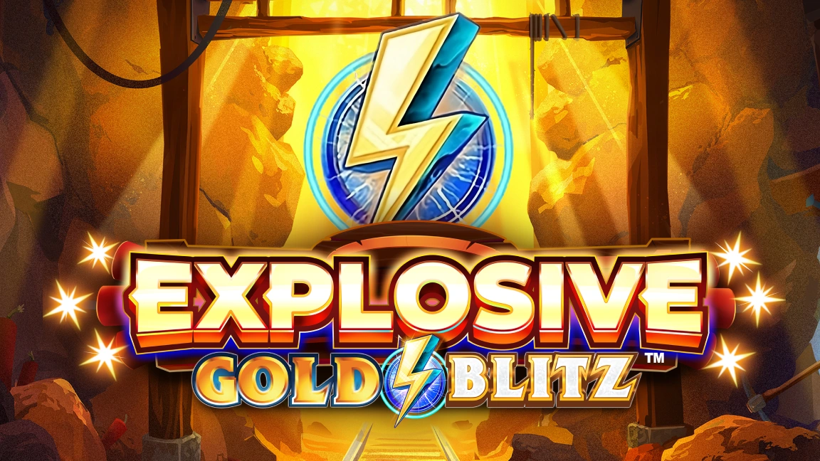 The promotional header for Explosive Gold Blitz™, an online slot game on Betty.ca.