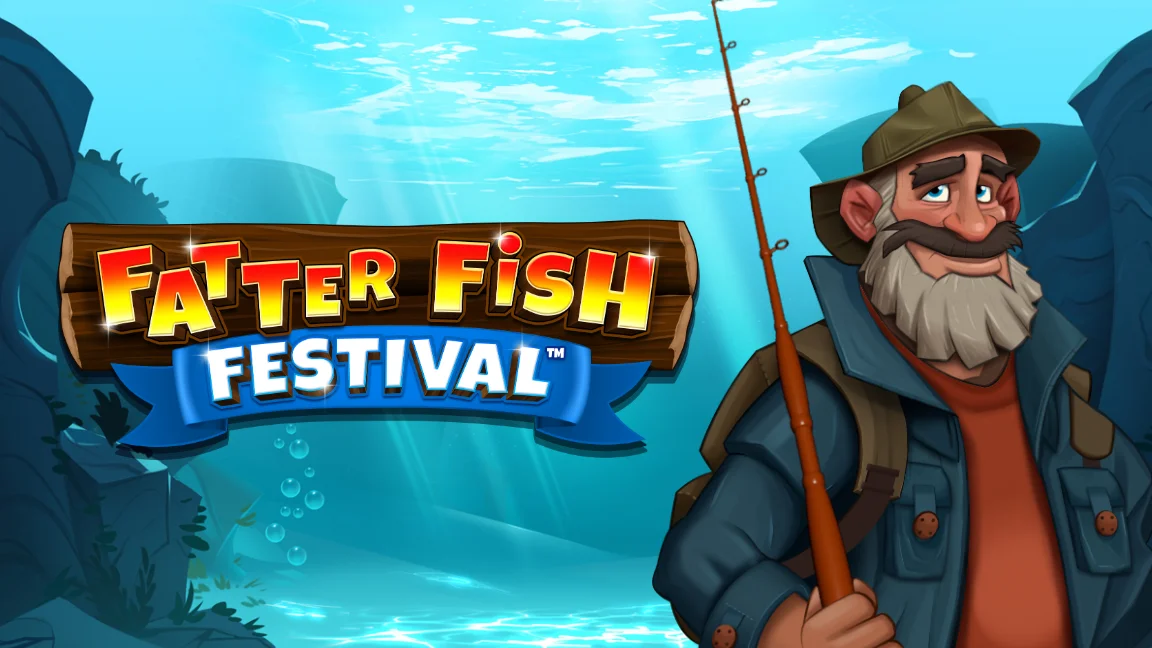 The promotional header for Fatter Fish Festival™, an online slot game on Betty.ca.