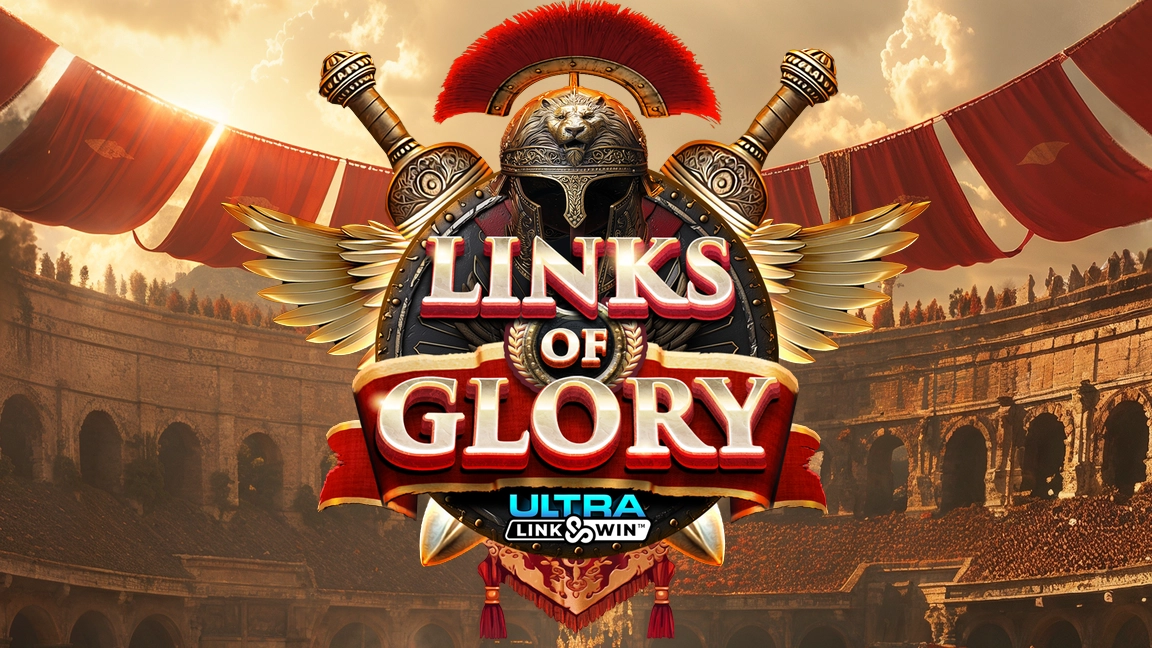 The promotional header for Links of Glory™, an online slot game on Betty.ca.