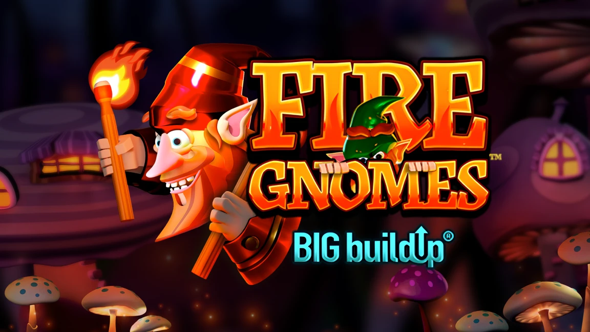 The promotional header for Fire Gnomes™, an online slot game on Betty.ca.