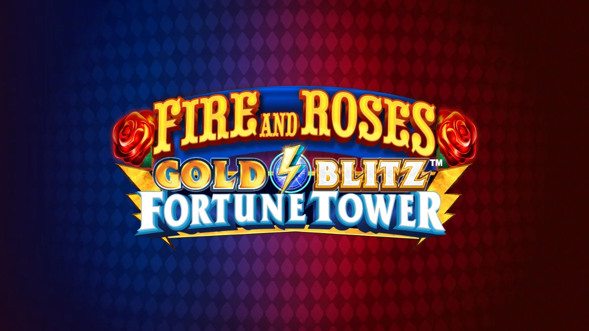 The promotional header for Fire and Roses Gold Blitz Fortune Tower™, an online slot game on Betty.ca.