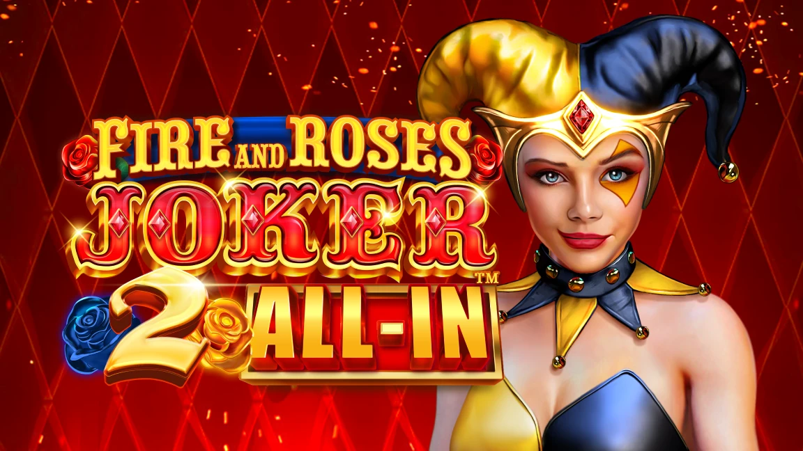 The promotional header for Fire and Roses Joker 2 All-In™, an online slot game on Betty.ca.