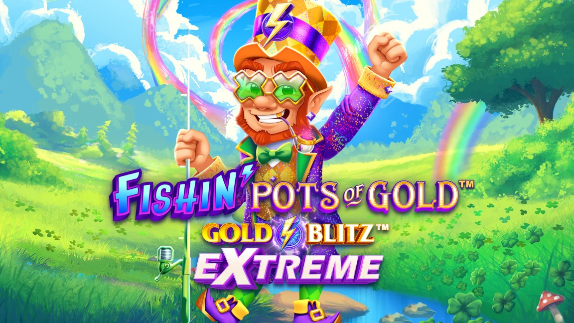 The promotional header for Fishin' Pots of Gold™: Gold Blitz EXTREME™, an online slot game on Betty.ca.
