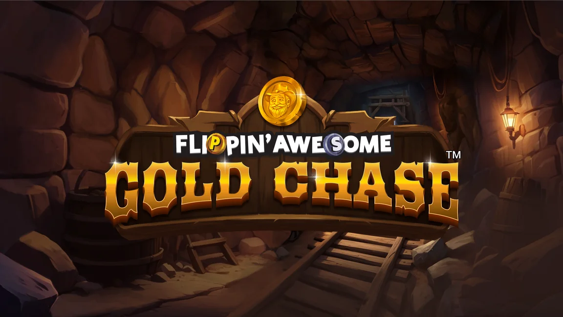 The promotional header for Flippin' Awesome Gold Chase™, an online slot game on Betty.ca.