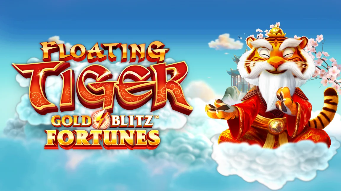 The promotional header for Floating Tiger Gold Blitz Fortunes, an online slot game on Betty.ca.
