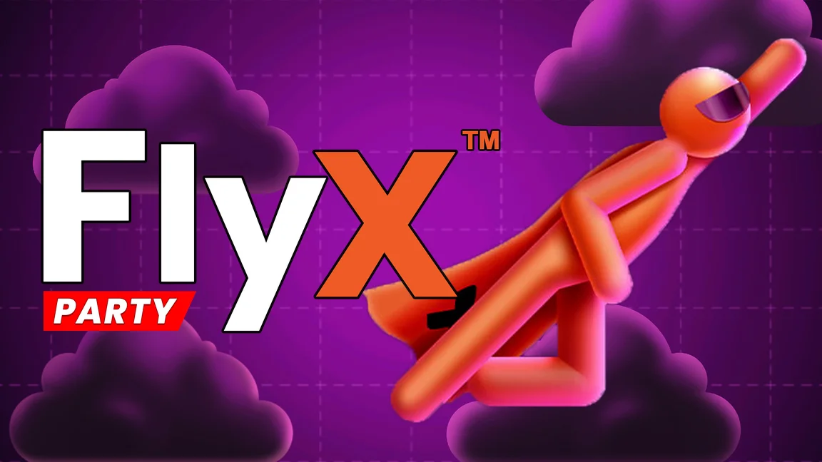 The promotional header for FlyX™ Party, an online slot game on Betty.ca.