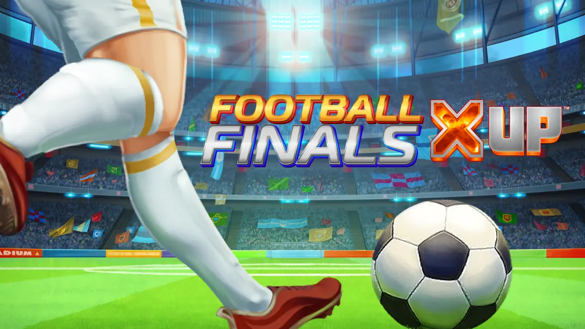 The promotional header for Football Finals X UP™, an online slot game on Betty.ca.