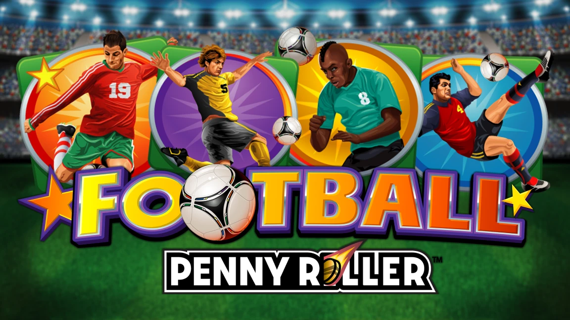 The promotional header for Football Penny Roller™, an online slot game on Betty.ca.